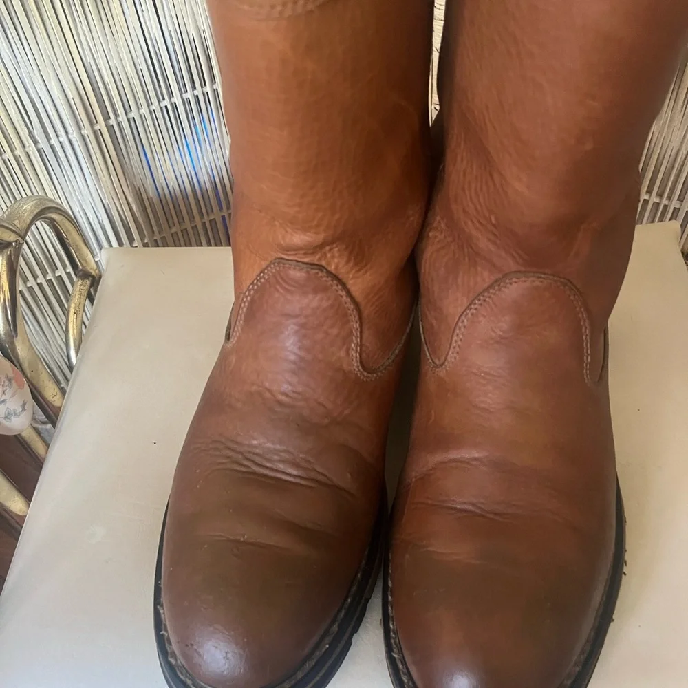 Rocky Men's Brown Leather Pull-On Work Boots